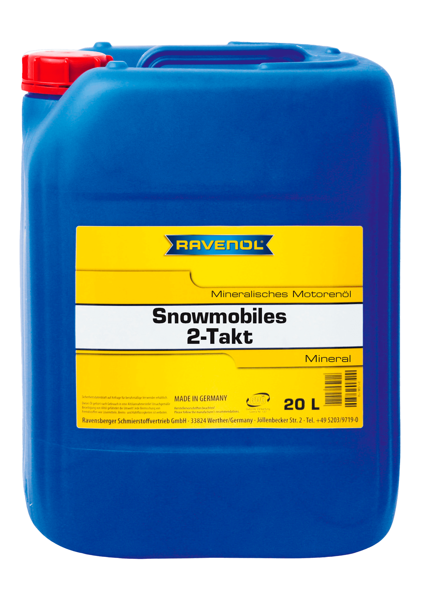 Моторное масло Ravenol SNOWMOBILES Teilsynth. 2-Takt, 20л